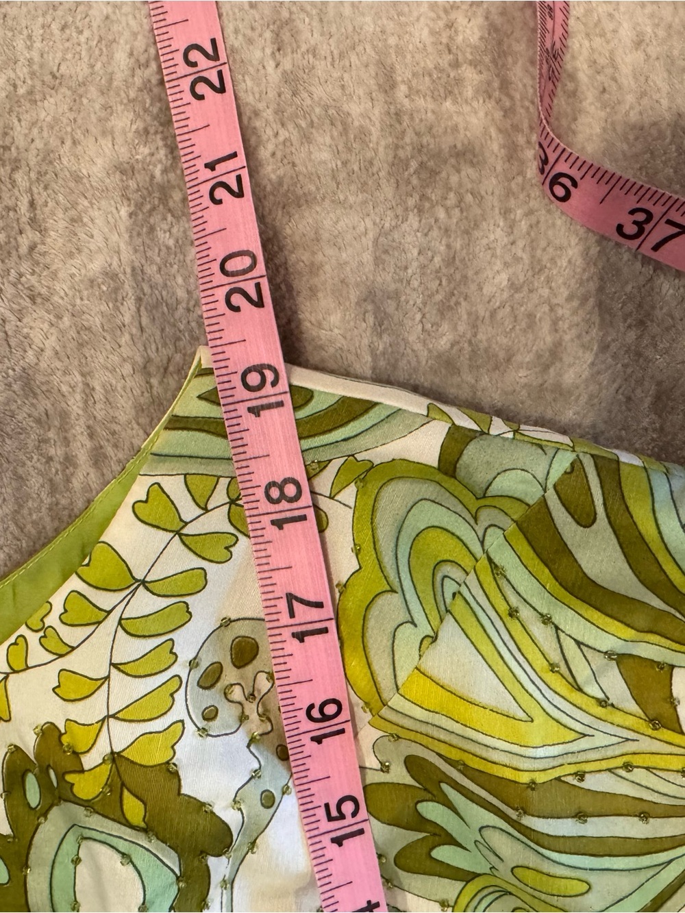 ECI Green Paisley Wrap Tie Sleeveless Blouse - Picture 7 of 8